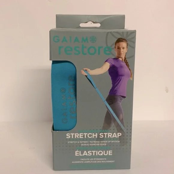 Gaiam Restore Resistance Band Stretch Strap Increase Range Motion Workout Tool - Picture 6 of 9